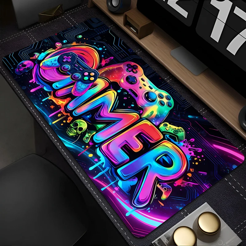 Keyboard Mouse Pad Laptop Gaming Accessories Extended Desk Mat PC Gamer Rug Gamepad Pattern Cool Mousepad Carpet Home Table Pad