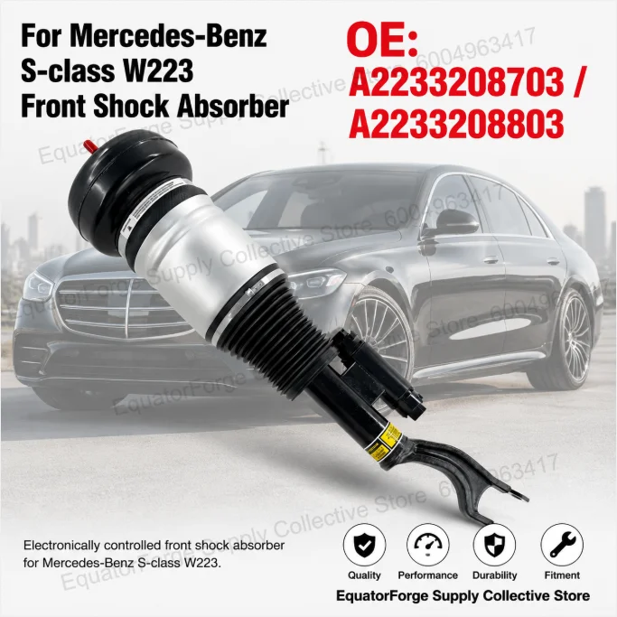 High Stability Electronically Controlled Front Shock Absorber for Mercedes-Benz S-class W223 - OE A2233208703 / A2233208803
High Stability Electronically Controlled Front Shock Absorber for Mercedes-Benz S-class W223 - OE A2233208703 / A2233208803