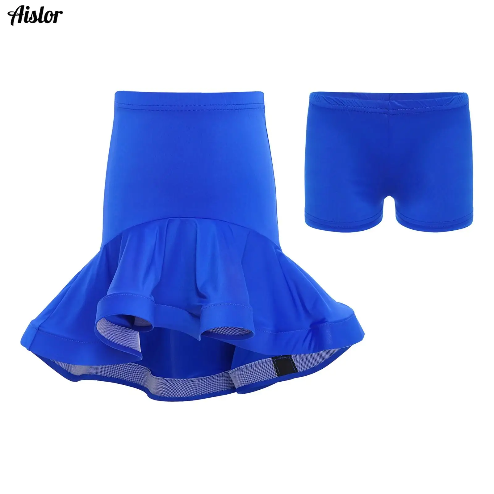 Kids Girls Latin Jazz Ballroom Dance Skirt Elastic Waist High-Low Ruffled Skirt with Shorts for Samba Tango Practice Performance
Kids Girls Latin Jazz Ballroom Dance Skirt Elastic Waist High-Low Ruffled Skirt with Shorts for Samba Tango Practice Performance
