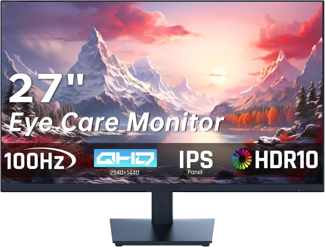 27-дюймовый компьютерный монитор QHD, игровой монитор IPS 2K 100 Гц, безрамный офисный монитор для ухода за глазами 1440P с/DP, FreeSync и G
27-дюймовый компьютерный монитор QHD, игровой монитор IPS 2K 100 Гц, безрамный офисный монитор для ухода за глазами 1440P с/DP, FreeSync и G