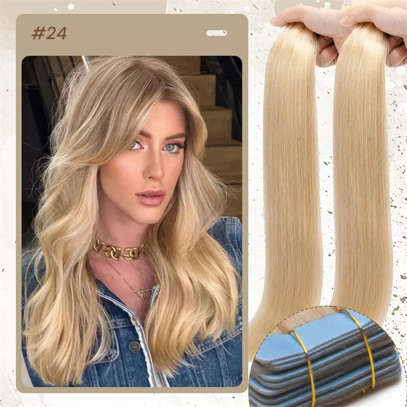 HAIRTIME #24 Russian Remy 100% Real Human Hair Extensions Seamless Tape In Skin Weft Ombre
HAIRTIME #24 Russian Remy 100% Real Human Hair Extensions Seamless Tape In Skin Weft Ombre