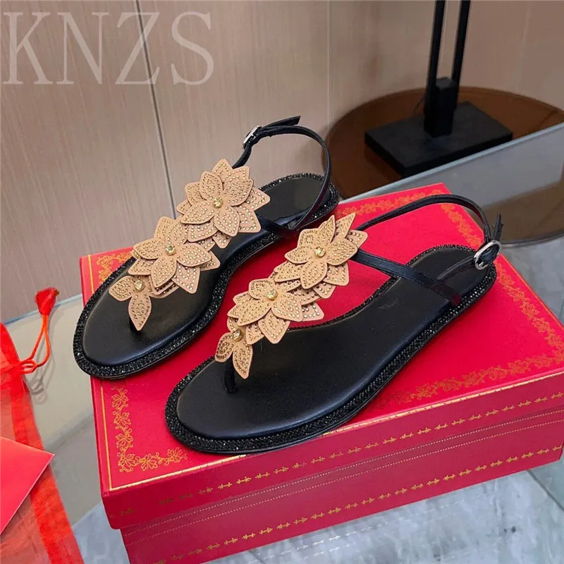 Summer New Round Toe Genuine Leather Pinch Toe Flat Thong Sandals Woman Crystal Bling Flower Decor Casual Beach Shoes Women 2024
Summer New Round Toe Genuine Leather Pinch Toe Flat Thong Sandals Woman Crystal Bling Flower Decor Casual Beach Shoes Women 2024