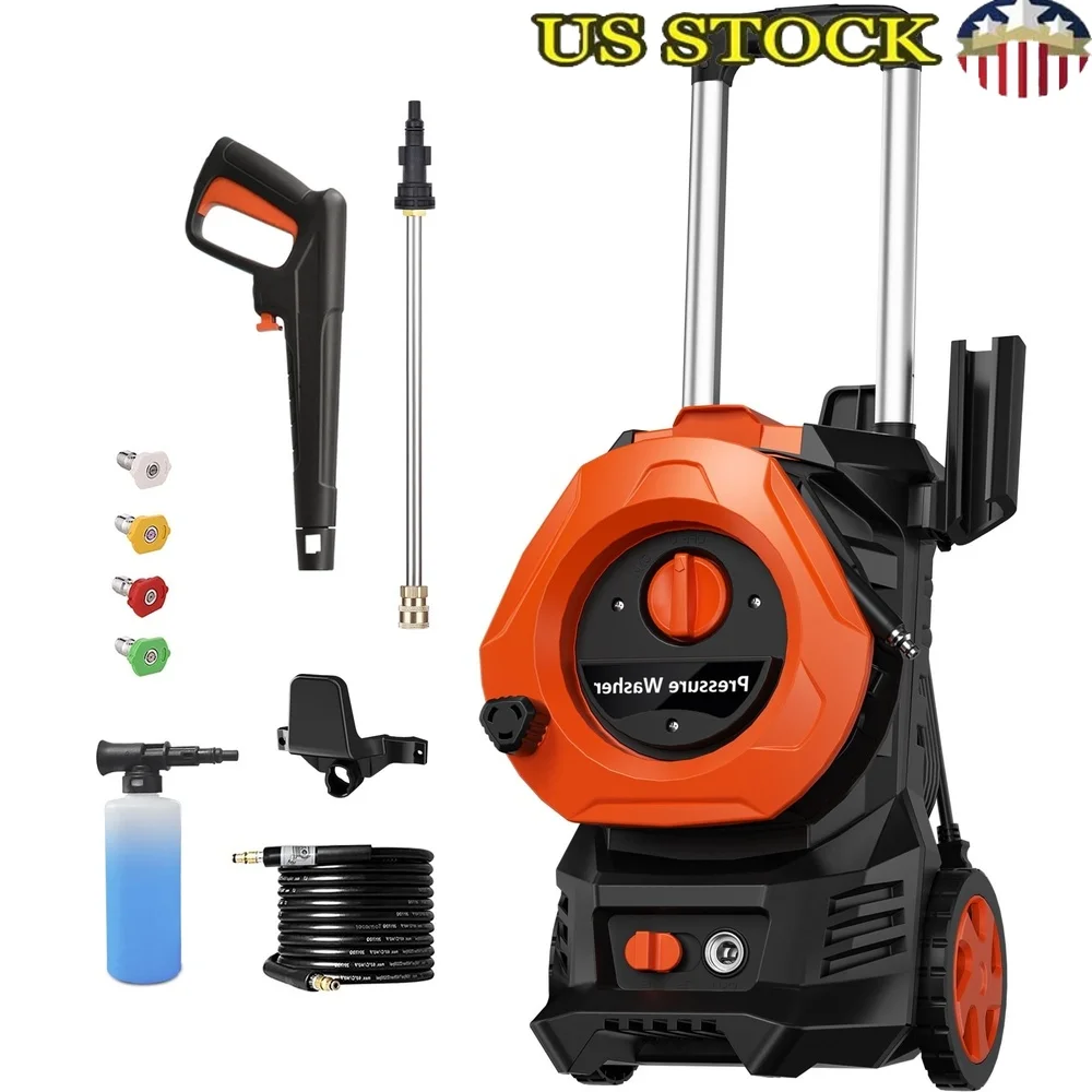 Electric Pressure Washer 3800 PSI 2.6 GPM with 25FT Hose Foam Cannon Quick Connect Tips TSS System Outdoor Cleaning
Electric Pressure Washer 3800 PSI 2.6 GPM with 25FT Hose Foam Cannon Quick Connect Tips TSS System Outdoor Cleaning