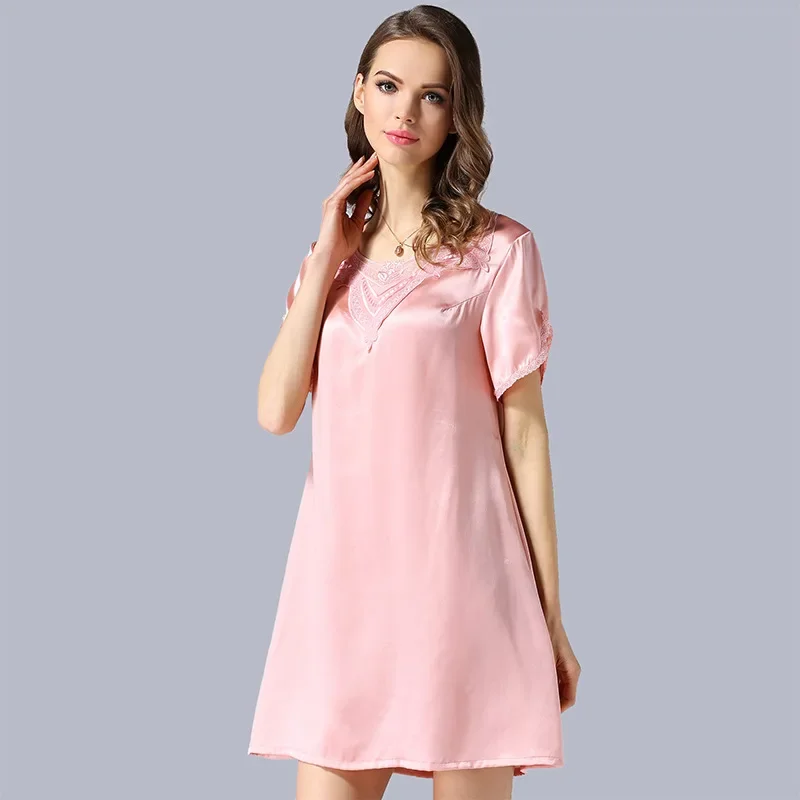 100% Mulberry Silk Robe Babydoll Sexy Nightgown For Women Lace Neck Female Lingerie Nightdress Summer Silk Pajamas Sleepwear
100% Mulberry Silk Robe Babydoll Sexy Nightgown For Women Lace Neck Female Lingerie Nightdress Summer Silk Pajamas Sleepwear