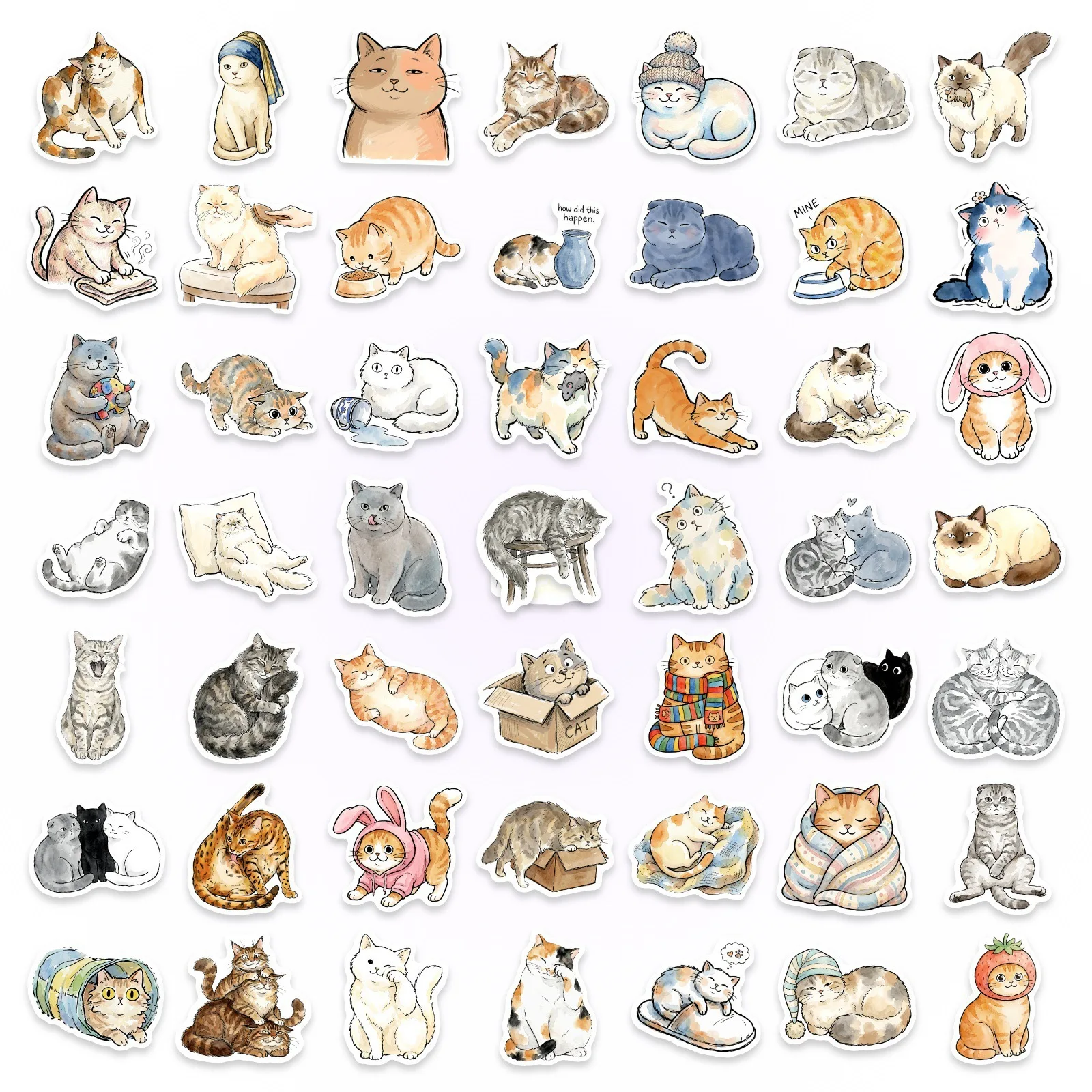 50PCS Cute Cat Animal Stickers for Scrapbook Laptop Notebook Waterproof Decals
50PCS Cute Cat Animal Stickers for Scrapbook Laptop Notebook Waterproof Decals