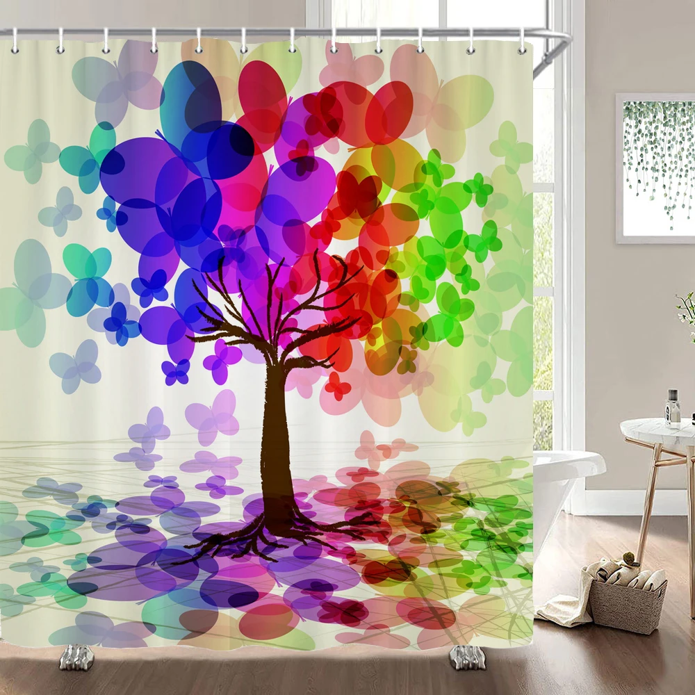 Art Butterfly Flowers Shower Curtain Floral Bath Curtain Polyester Fabric Waterproof Bathroom Curtains with Hooks Bath Screen
Art Butterfly Flowers Shower Curtain Floral Bath Curtain Polyester Fabric Waterproof Bathroom Curtains with Hooks Bath Screen