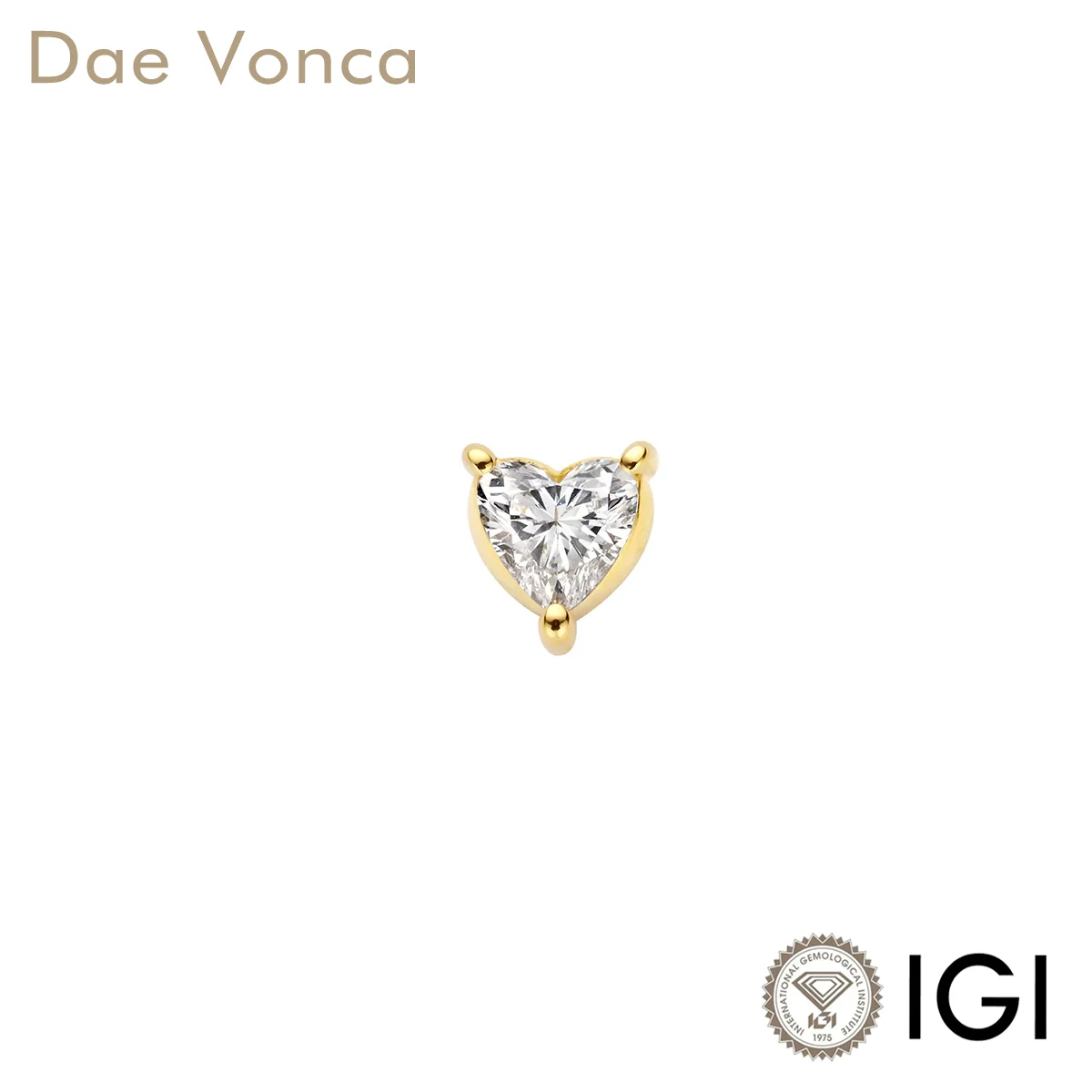 Heart Cut Lab Created Diamond Single Earring 9K/14K/18K Yellow Gold Solitaire Style Diamond Stud Earring Fine Jewelry For Women
Heart Cut Lab Created Diamond Single Earring 9K/14K/18K Yellow Gold Solitaire Style Diamond Stud Earring Fine Jewelry For Women