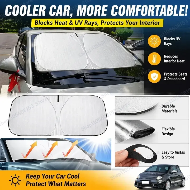 For Fiat 500 Panda Tipo Ducato Doblo Fiorino Palio Siena Strada Windshield Sun Shade UV Protection Heat Reflective Car
For Fiat 500 Panda Tipo Ducato Doblo Fiorino Palio Siena Strada Windshield Sun Shade UV Protection Heat Reflective Car