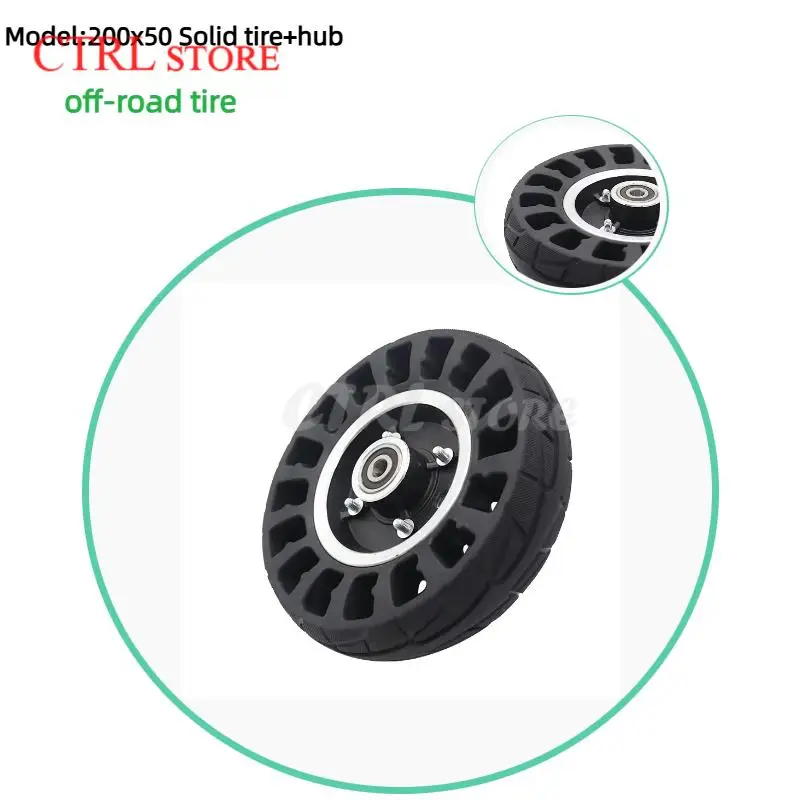 8 Inch 200x50 Solid Wheel Tyre 200*50 Solid Tire with Plastic Hub for Electric Scooter Accessories
8 Inch 200x50 Solid Wheel Tyre 200*50 Solid Tire with Plastic Hub for Electric Scooter Accessories