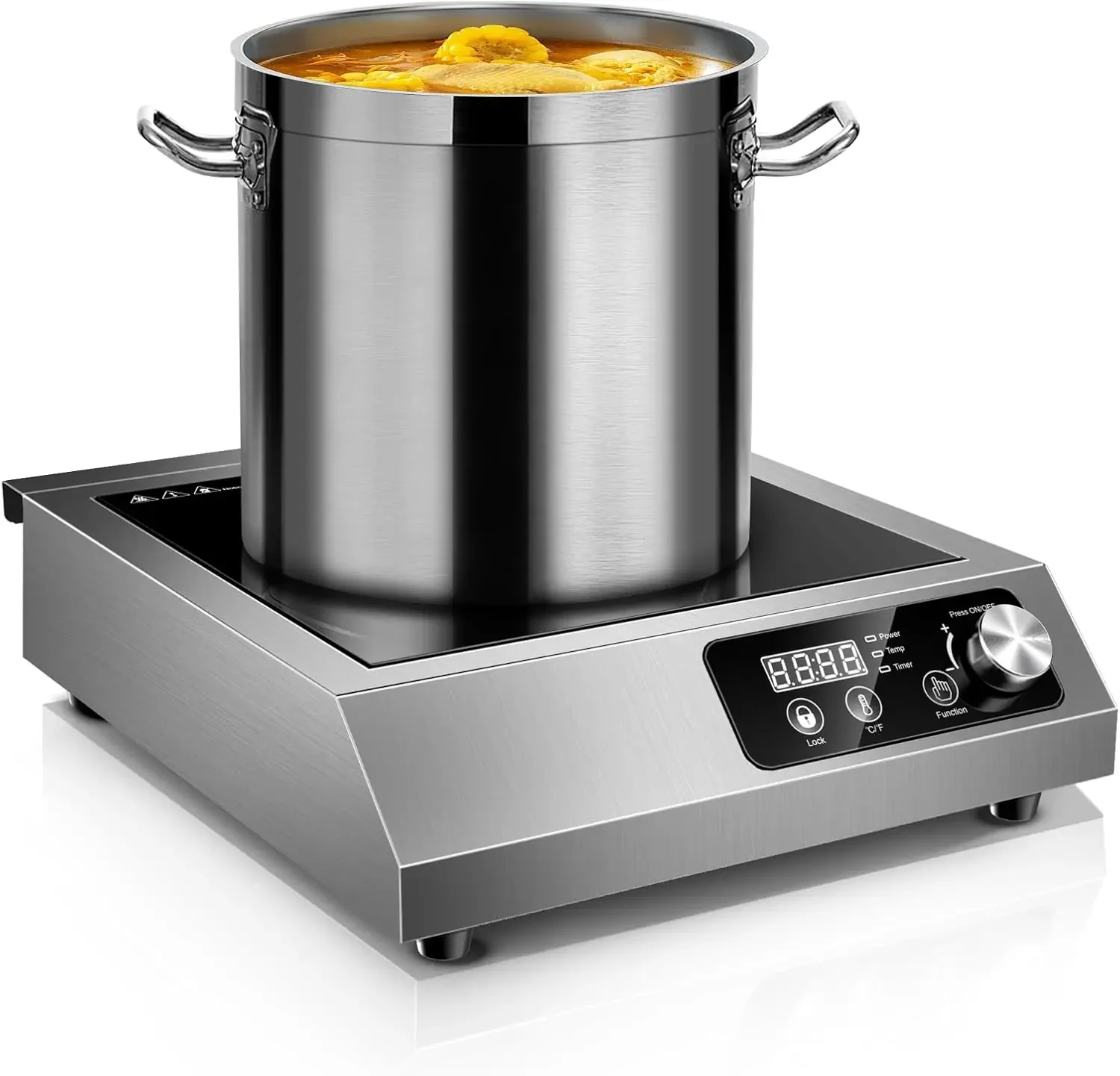 Commercial Induction Cooktop,1800W Induction Burner with sensor touch, knob and LCD screen,ETL-Certified Single Electric Burner
Commercial Induction Cooktop,1800W Induction Burner with sensor touch, knob and LCD screen,ETL-Certified Single Electric Burner
