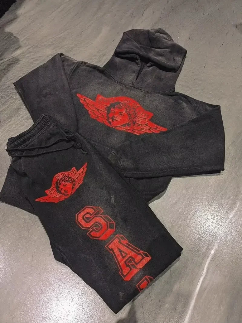 SAINT MICHAEL ANGEL Hoodie Best Quality Washed Black Women Pure Cotton Hooded Pullover Casual Men Clothing 
SAINT MICHAEL ANGEL Hoodie Best Quality Washed Black Women Pure Cotton Hooded Pullover Casual Men Clothing