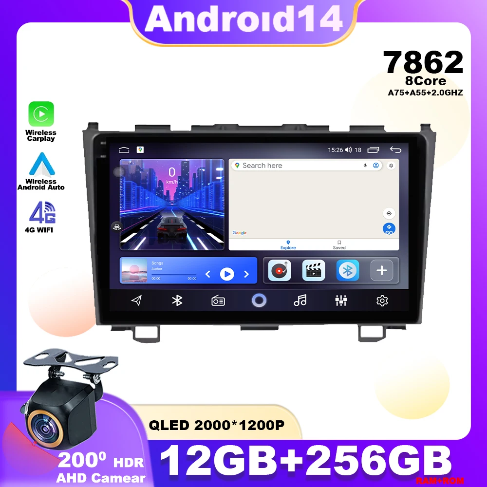 Android 14 For Honda CRV CR-V 3 2007 - 2011 Car Radio Multimedia Player Stereo Navigation GPS 4G LET QLED Screen WIFI Head Unit
Android 14 For Honda CRV CR-V 3 2007 - 2011 Car Radio Multimedia Player Stereo Navigation GPS 4G LET QLED Screen WIFI Head Unit