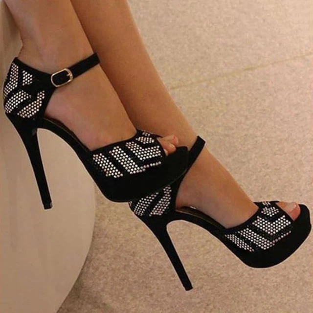 Fashion Platform Bling Crystal Stripe Ankle Strap Sandals Peep Toe High Heels Geometric Rhinestone Shoes Woman Banquet Zapatos
Fashion Platform Bling Crystal Stripe Ankle Strap Sandals Peep Toe High Heels Geometric Rhinestone Shoes Woman Banquet Zapatos