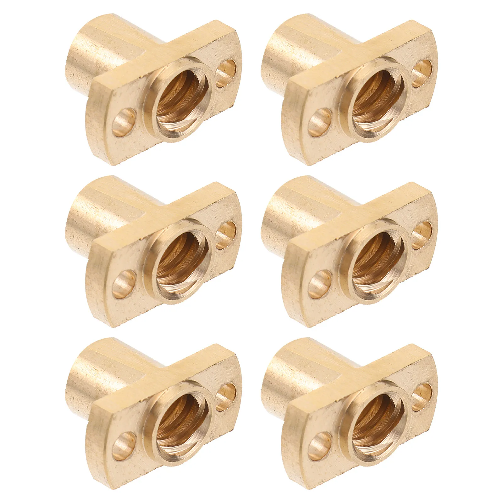 6Pcs 3D Printer Lead Screw Nut T8 Trapezoidal Brass High Hardness Long Service Life for Stepper Motor Machine Tool Rails 3D
