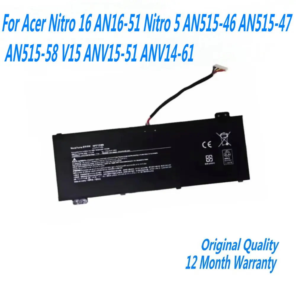 15.4V 3733mAh 57.48Wh AP21D8M Laptop Battery For Acer Nitro 16 AN16-51 Nitro 5 AN515-46 AN515-47 AN515-58 V15 ANV15-51 ANV14-61
15.4V 3733mAh 57.48Wh AP21D8M Laptop Battery For Acer Nitro 16 AN16-51 Nitro 5 AN515-46 AN515-47 AN515-58 V15 ANV15-51 ANV14-61