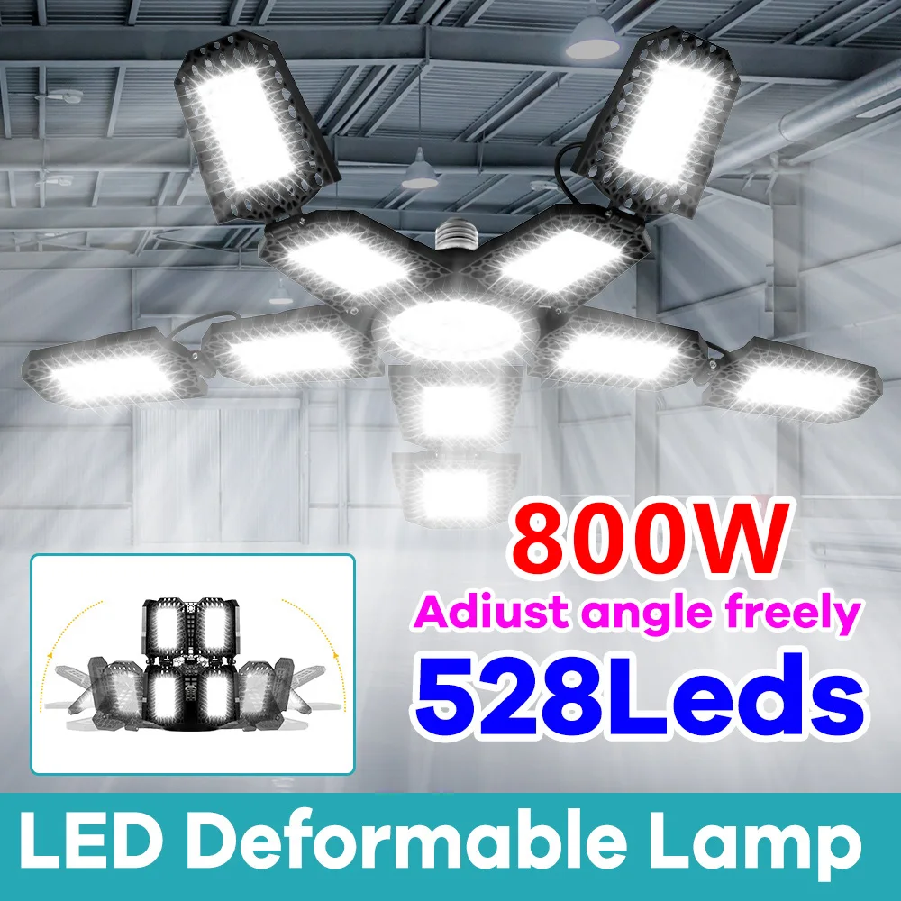 LED Ceiling Lights Bulb Garage Light 10Adjustable Deformable Panels E27/E26 High Bay Lamp Foldable Fan Blade Bright Shed Lamps
LED Ceiling Lights Bulb Garage Light 10Adjustable Deformable Panels E27/E26 High Bay Lamp Foldable Fan Blade Bright Shed Lamps