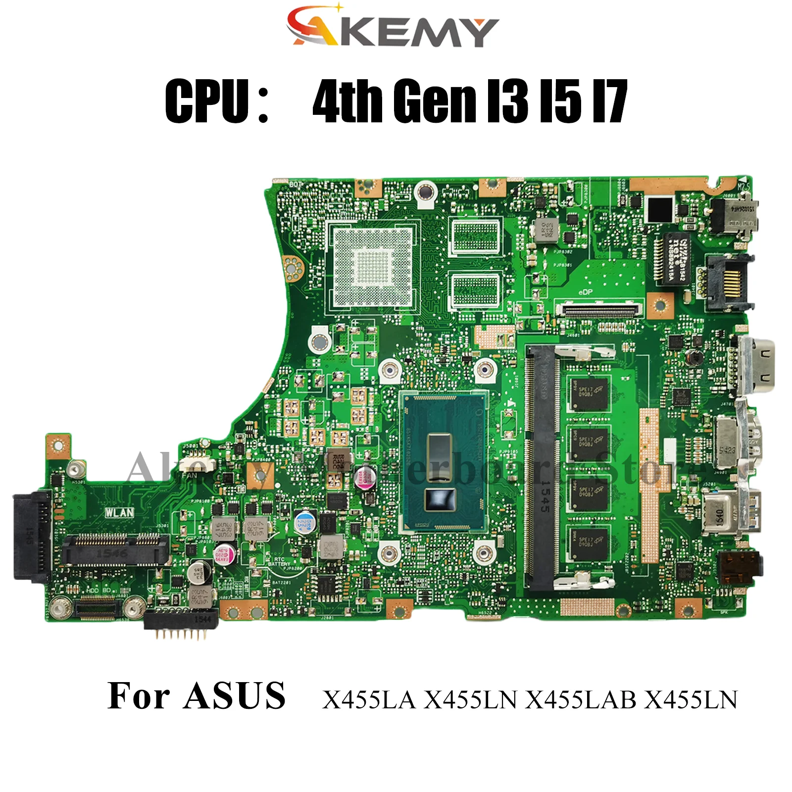 X455LA Laptop Motherboard For ASUS X455LNB W491L W419L K455L X455LAB X455L A455L X455LN DX882L Mainboard With I3 I5 I7 CPU stk
X455LA Laptop Motherboard For ASUS X455LNB W491L W419L K455L X455LAB X455L A455L X455LN DX882L Mainboard With I3 I5 I7 CPU stk