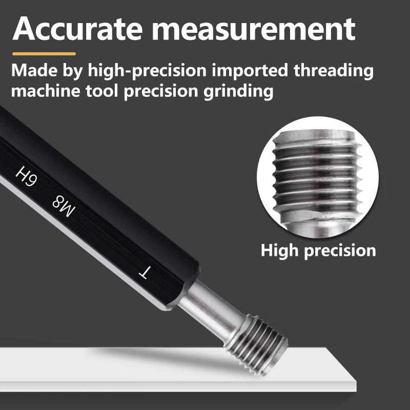 1PCS Steel Mer-cury Gage Metric Fine Thread Plug Gauge High Quality wholesale 6H M2M3M4M5M6M8 6H+0.03
1PCS Steel Mer-cury Gage Metric Fine Thread Plug Gauge High Quality wholesale 6H M2M3M4M5M6M8 6H+0.03