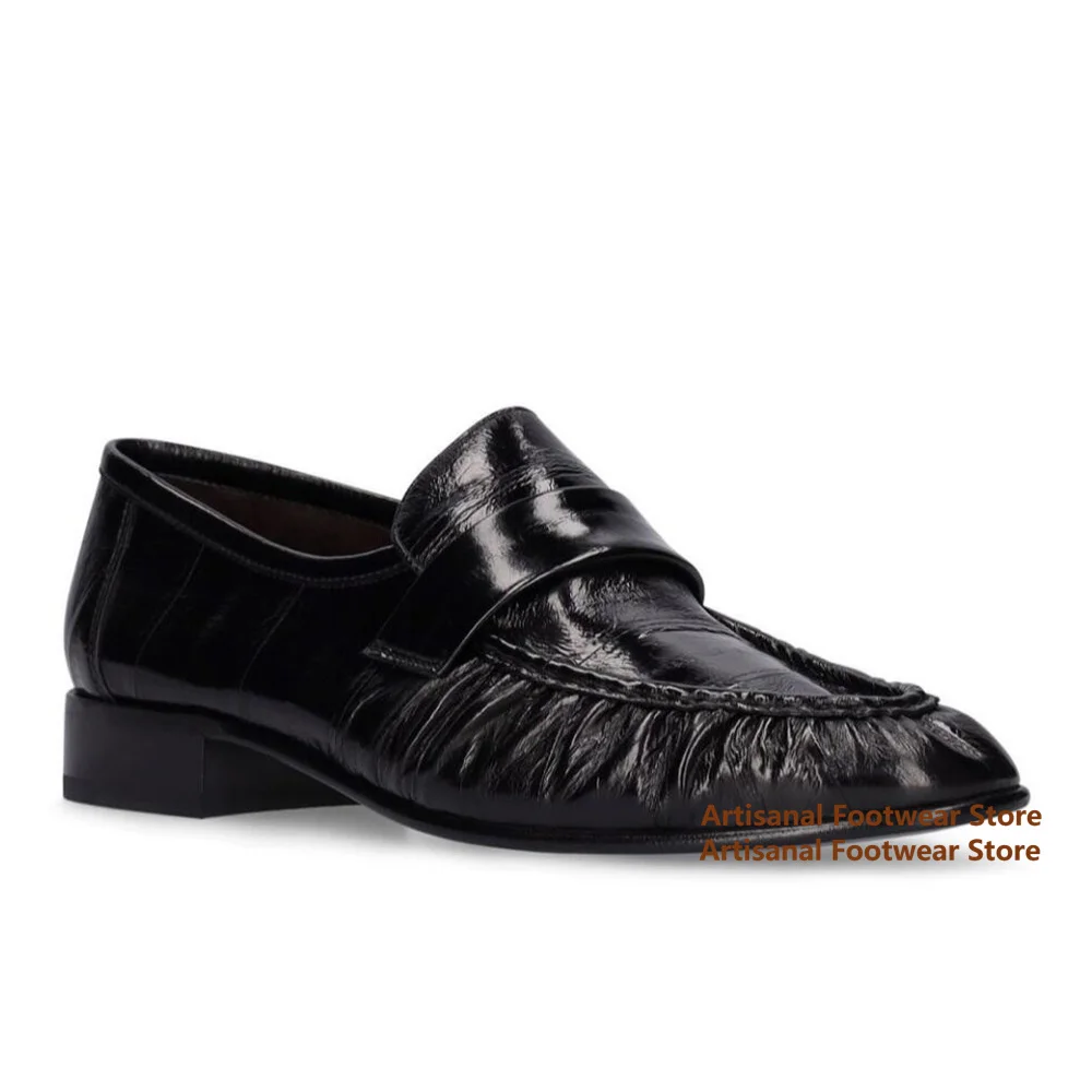 Men's Black Eel Skin Textured Loafers Slip-On Dress Shoes Formal & Casual Shoes Luxury Designer Trendy Handmade Men's Shoes
Men's Black Eel Skin Textured Loafers Slip-On Dress Shoes Formal & Casual Shoes Luxury Designer Trendy Handmade Men's Shoes