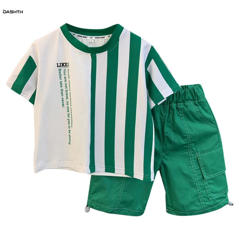 OASHTH Boys' summer suit new children's cool short-sleeved shorts boys baby two-piece set
OASHTH Boys' summer suit new children's cool short-sleeved shorts boys baby two-piece set