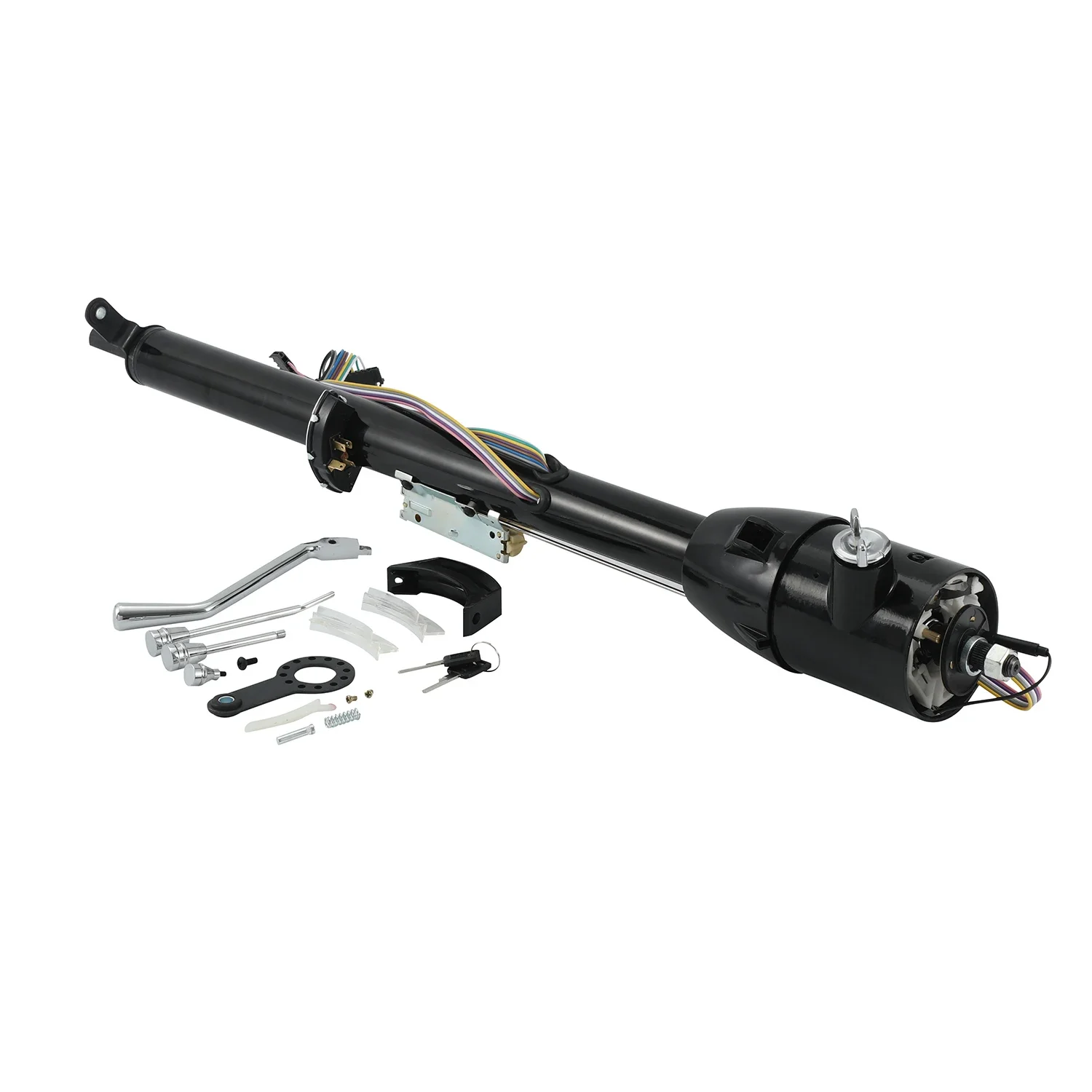 Black 32" Tilt Floor Shift Steering Column with Ignition Key for Jeep 76-86
Black 32" Tilt Floor Shift Steering Column with Ignition Key for Jeep 76-86