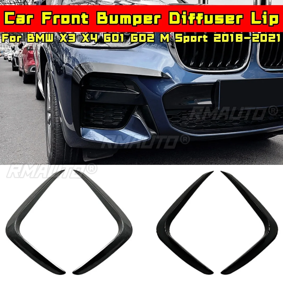 Wind Knife Spoiler Tuning Air Blade Front Bumper Side Splitter for BMW X3 X4 G01 G02 M Sport 2018-2021 Car Accessories
Wind Knife Spoiler Tuning Air Blade Front Bumper Side Splitter for BMW X3 X4 G01 G02 M Sport 2018-2021 Car Accessories