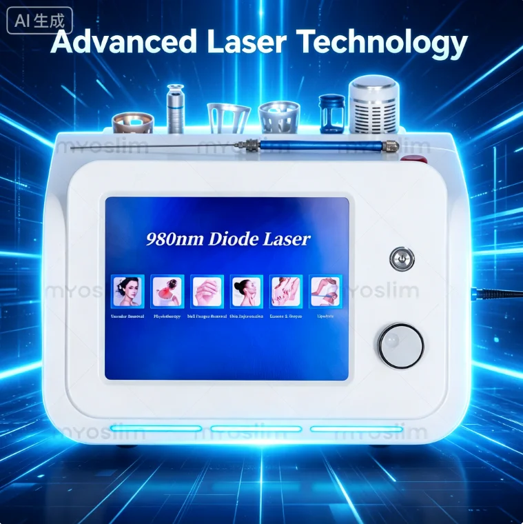 60W 980NM 6-in-1 Diode Laser Hair Removal Machine Professional Vascular Spider Vein Removal Nail Fungus Treatment Beauty Salon
60W 980NM 6-in-1 Diode Laser Hair Removal Machine Professional Vascular Spider Vein Removal Nail Fungus Treatment Beauty Salon