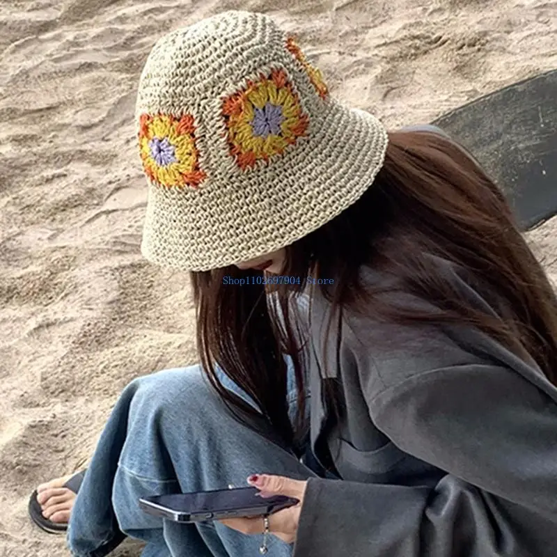 N7YF Bucket Hat for Women Teenagers Wide Brim Foldable Soft Fisherman Hat Spring Summer Anti-UV Hat Crochet Floral Hat
N7YF Bucket Hat for Women Teenagers Wide Brim Foldable Soft Fisherman Hat Spring Summer Anti-UV Hat Crochet Floral Hat