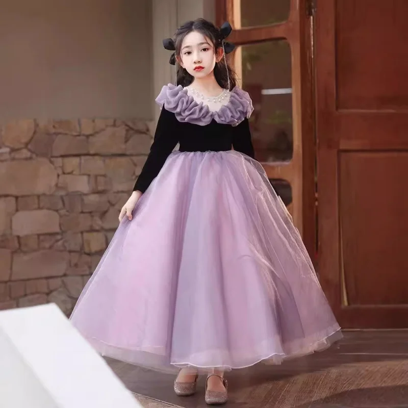 Girls' Fashion Birthday Host Princess Dress Children's Purple Long Sleeve Fairy Puffy Tulle Piano Performance Dress
Girls' Fashion Birthday Host Princess Dress Children's Purple Long Sleeve Fairy Puffy Tulle Piano Performance Dress