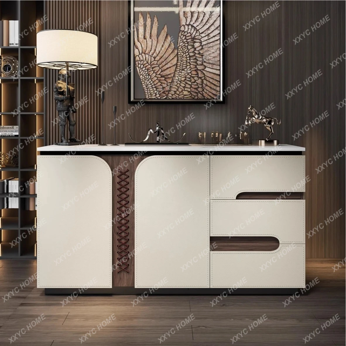 XX minimalist dining side cabinet integrated living room bedroom storage saddle leather light luxury modern entrance
XX minimalist dining side cabinet integrated living room bedroom storage saddle leather light luxury modern entrance