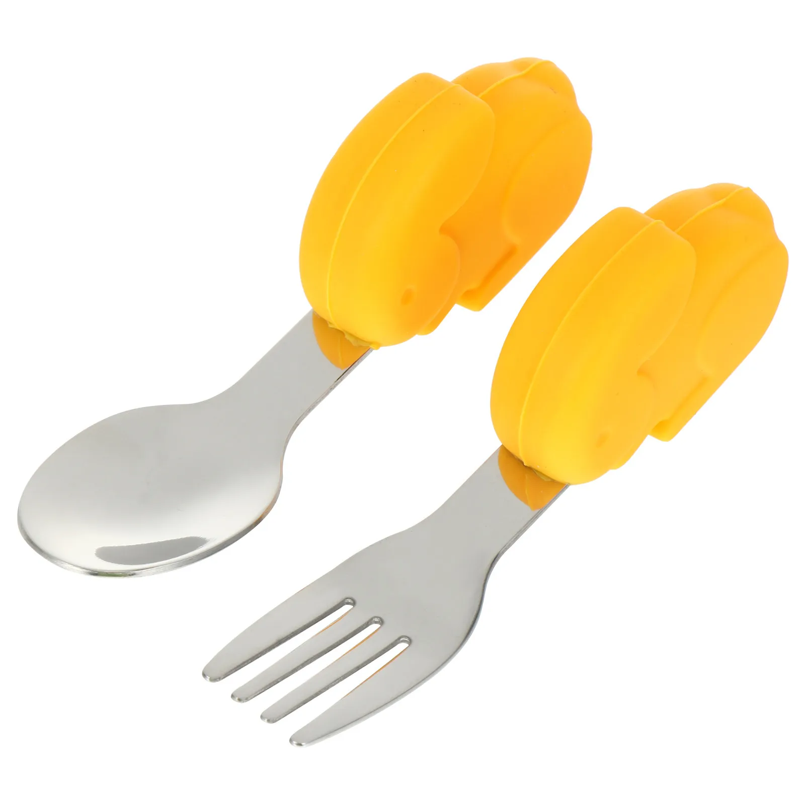 2Pcs Kids Fork and Spoon Set Stainless Steel with Soft Silicone Handles Ergonomic Baby Training Tableware for Toddlers Learning
2Pcs Kids Fork and Spoon Set Stainless Steel with Soft Silicone Handles Ergonomic Baby Training Tableware for Toddlers Learning