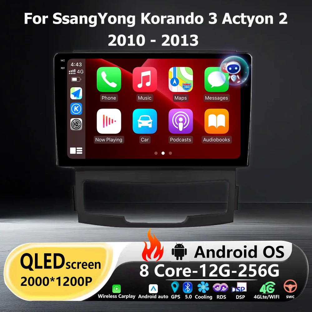 9'' Android 16 Auto For SsangYong Korando 3 Actyon 2 2010-2013 Car Radio Multimedia Video Player GPS Navigation Carplay 4G WIFI
9'' Android 16 Auto For SsangYong Korando 3 Actyon 2 2010-2013 Car Radio Multimedia Video Player GPS Navigation Carplay 4G WIFI