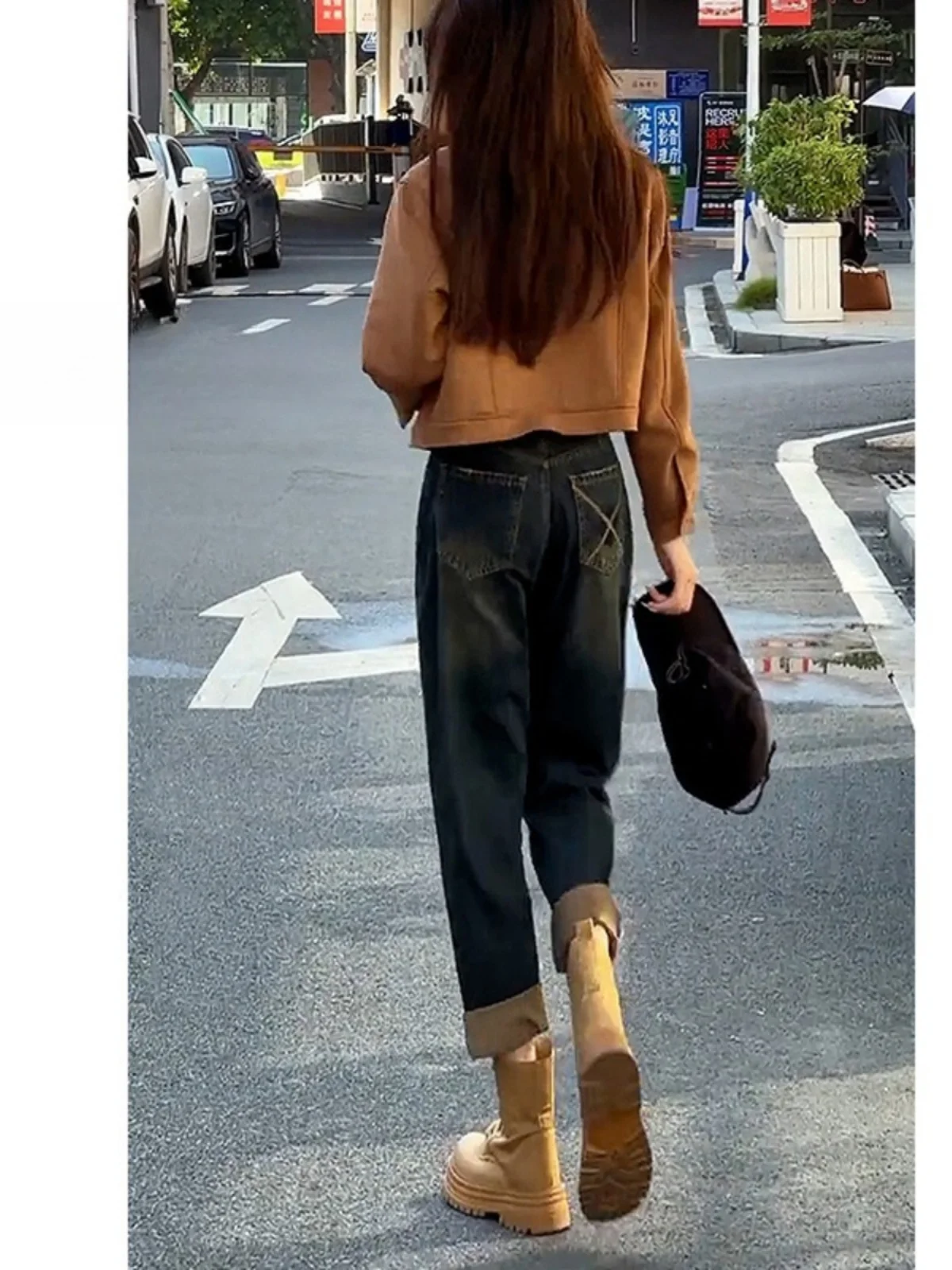 Джинсы Harlan с высокой талией, женские брюки больших размеров для папы, весна-осень, тонкие, против морщин, глубокие цвета, девять очков
Джинсы Harlan с высокой талией, женские брюки больших размеров для папы, весна-осень, тонкие, против морщин, глубокие цвета, девять очков