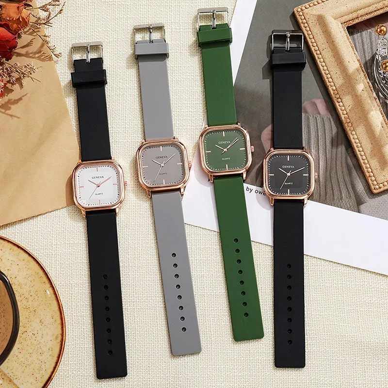 Модные женские наручные часы, повседневные элегантные простые квадратные кварцевые часы с силиконовым ремешком, подарок для мужчин и женщин, Relogio Feminino
Модные женские наручные часы, повседневные элегантные простые квадратные кварцевые часы с силиконовым ремешком, подарок для мужчин и женщин, Relogio Feminino