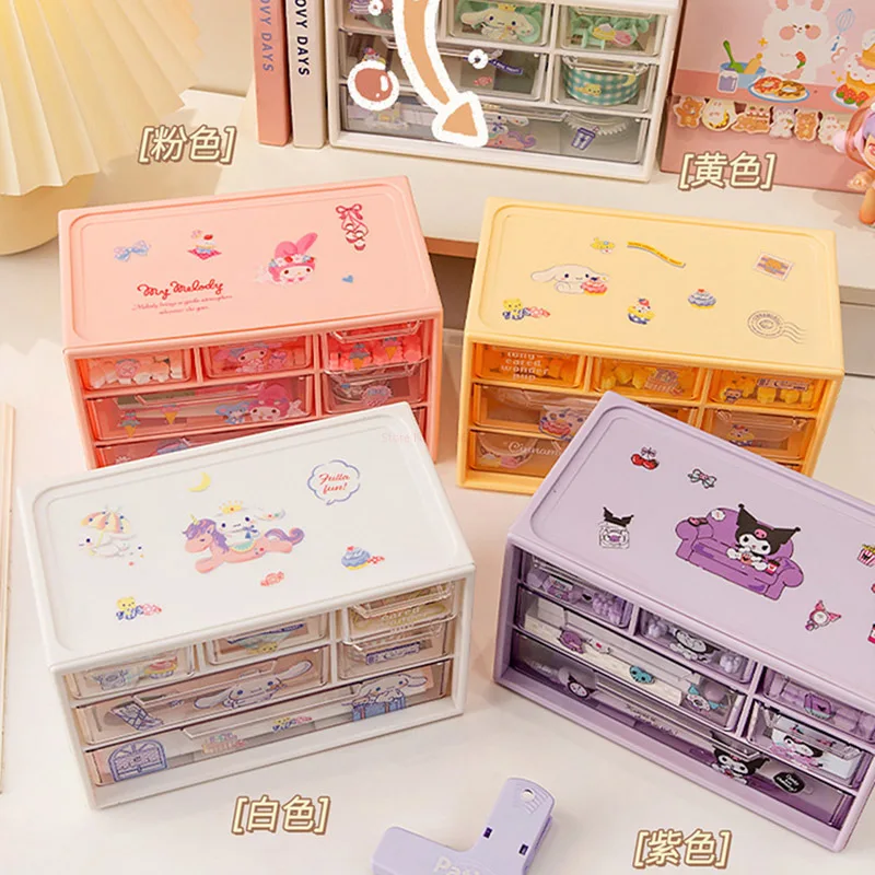 Коробка для хранения Sanrio Jiugongge, лента для небольших предметов, настольная рамка для ящика, милая косметика для ювелирных изделий, контактные линзы, фотополка
Коробка для хранения Sanrio Jiugongge, лента для небольших предметов, настольная рамка для ящика, милая косметика для ювелирных изделий, контактные линзы, фотополка