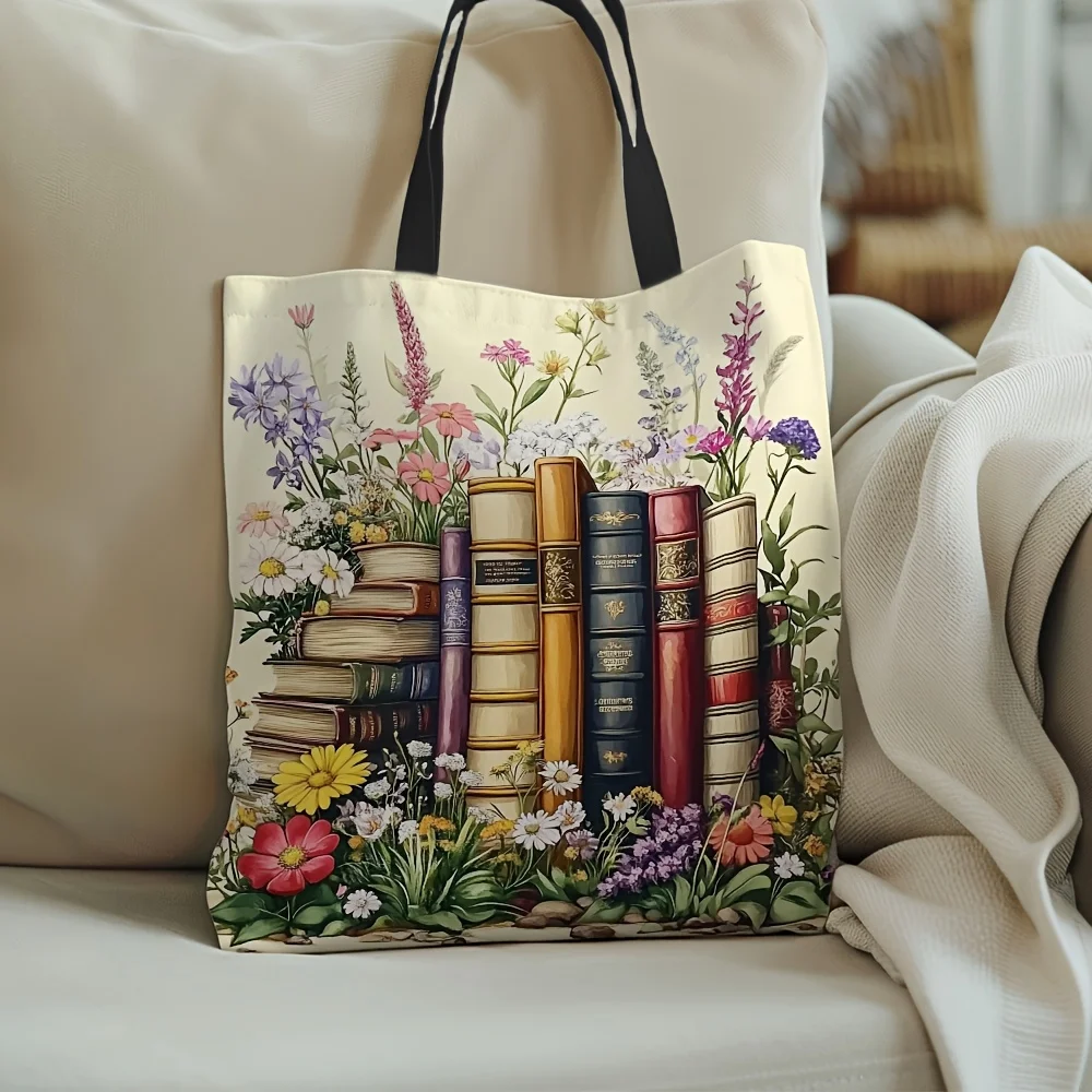 Сумка-тоут с цветочным и книжным принтом | Прочный полиэстер | Легкая и вместительная сумка через плечо | Пасха, Рамадан
Сумка-тоут с цветочным и книжным принтом | Прочный полиэстер | Легкая и вместительная сумка через плечо | Пасха, Рамадан