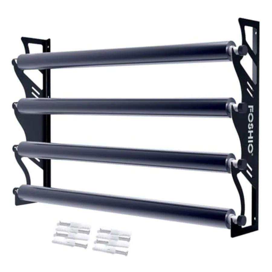 Vinyl Holder with Mounting Hardware, Metal Rack Heavy Duty Vinyl Storage Tool for 4 Rollers of Vinyl, Transfer Paper Tape, Wall
Vinyl Holder with Mounting Hardware, Metal Rack Heavy Duty Vinyl Storage Tool for 4 Rollers of Vinyl, Transfer Paper Tape, Wall