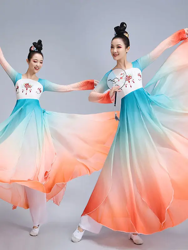 Chinse Style Classical Dance Costume Female Elegant And Fairy Ancient Style Gauze Clothes Chang'an Performance Clothes
Chinse Style Classical Dance Costume Female Elegant And Fairy Ancient Style Gauze Clothes Chang'an Performance Clothes