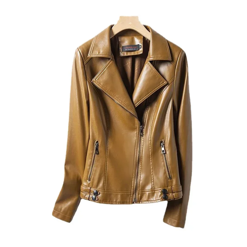 Spring and Autumn New Genuine Leather Clothes Women's Short Slim Fit Fashionable Korean Style Large Size Leather Jacket Small
Spring and Autumn New Genuine Leather Clothes Women's Short Slim Fit Fashionable Korean Style Large Size Leather Jacket Small