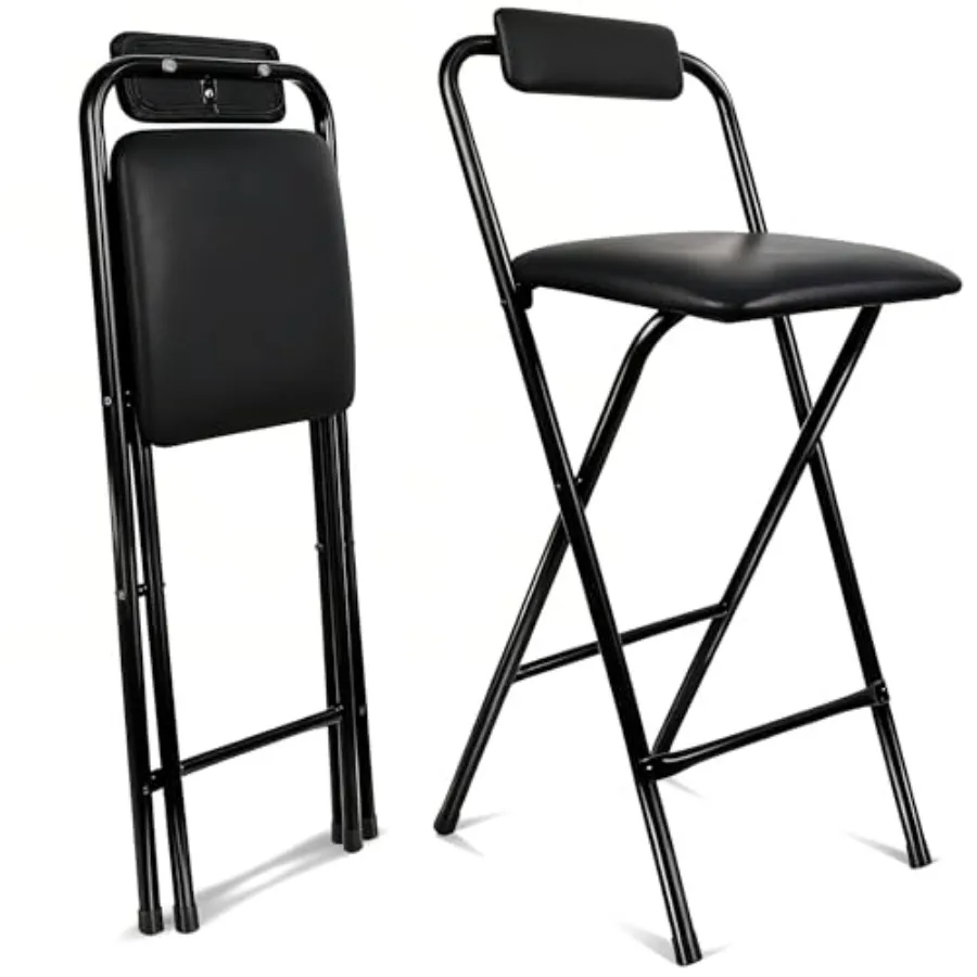 Folding Bar Stool with Back, 1PCS Tall Foldable Stool Chair Portable Collapsible for Adult Counter Height Seat Leather Padded K
Folding Bar Stool with Back, 1PCS Tall Foldable Stool Chair Portable Collapsible for Adult Counter Height Seat Leather Padded K