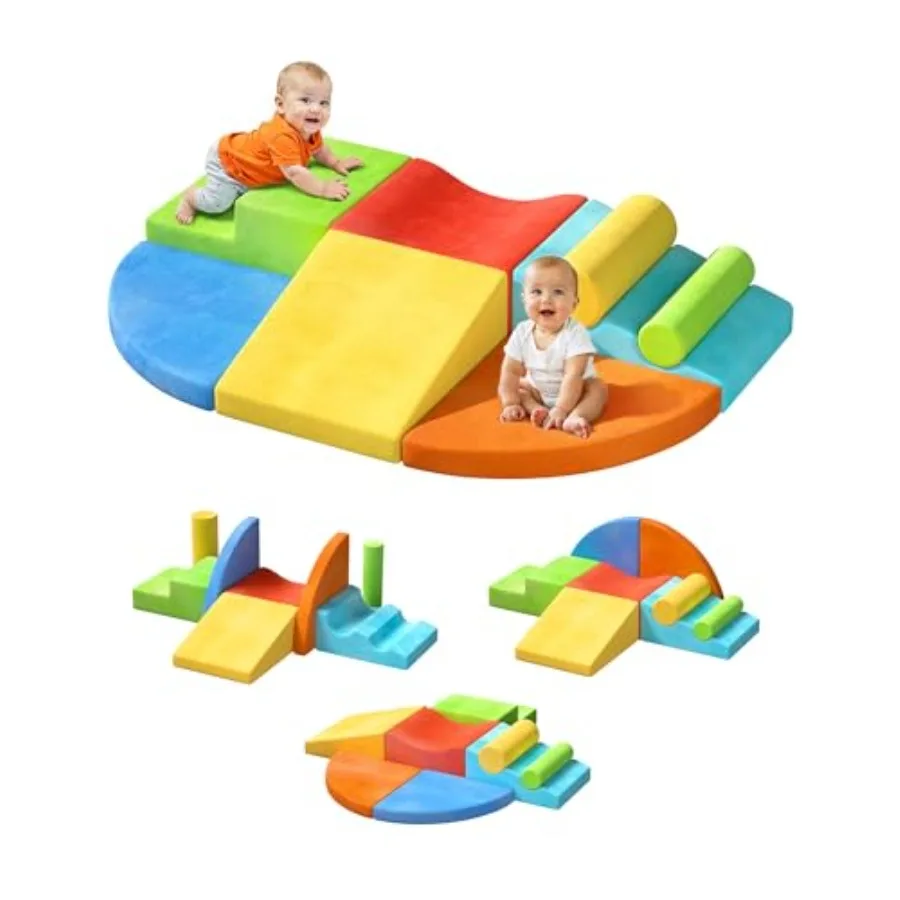 Extra Large 8-Piece Soft Climbing Toys for Toddlers: Foam Blocks in Bright Colors, Jumbo Size for Indoor Use, Enhances Motor Sk
Extra Large 8-Piece Soft Climbing Toys for Toddlers: Foam Blocks in Bright Colors, Jumbo Size for Indoor Use, Enhances Motor Sk