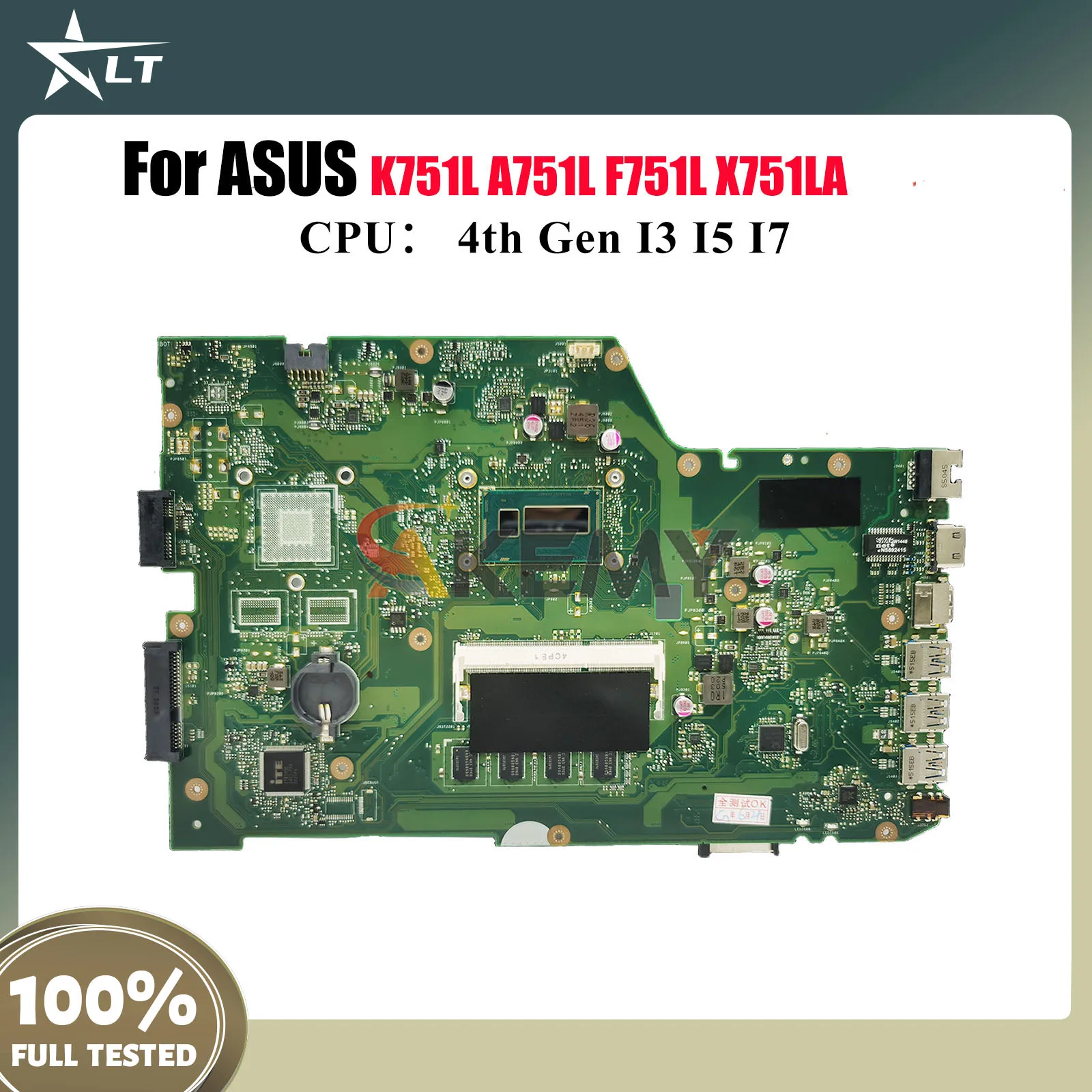 X751LA Laptop Motherboard For ASUS K751L X751L X751LK X751LB X751LN F751L A751L X751LD X751LDV X751LJ Mainboard W/ I3 I5 I7 CPU
X751LA Laptop Motherboard For ASUS K751L X751L X751LK X751LB X751LN F751L A751L X751LD X751LDV X751LJ Mainboard W/ I3 I5 I7 CPU
