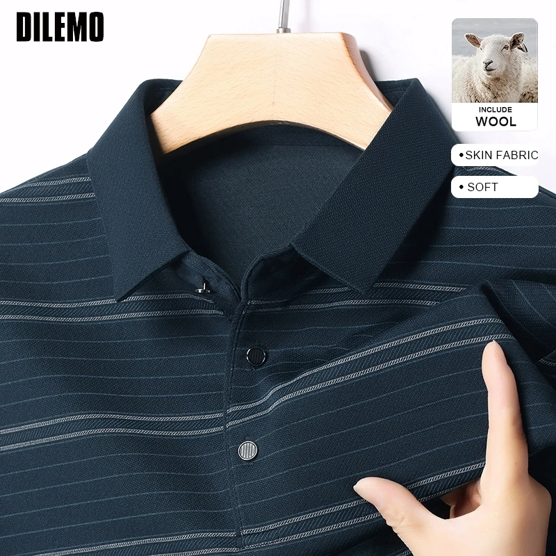 2025 Mens Polo Shirt Premium Wool Blended Long Sleeve Top for Mature Gentlemen Practical Pocket Design Comfort Wear
2025 Mens Polo Shirt Premium Wool Blended Long Sleeve Top for Mature Gentlemen Practical Pocket Design Comfort Wear