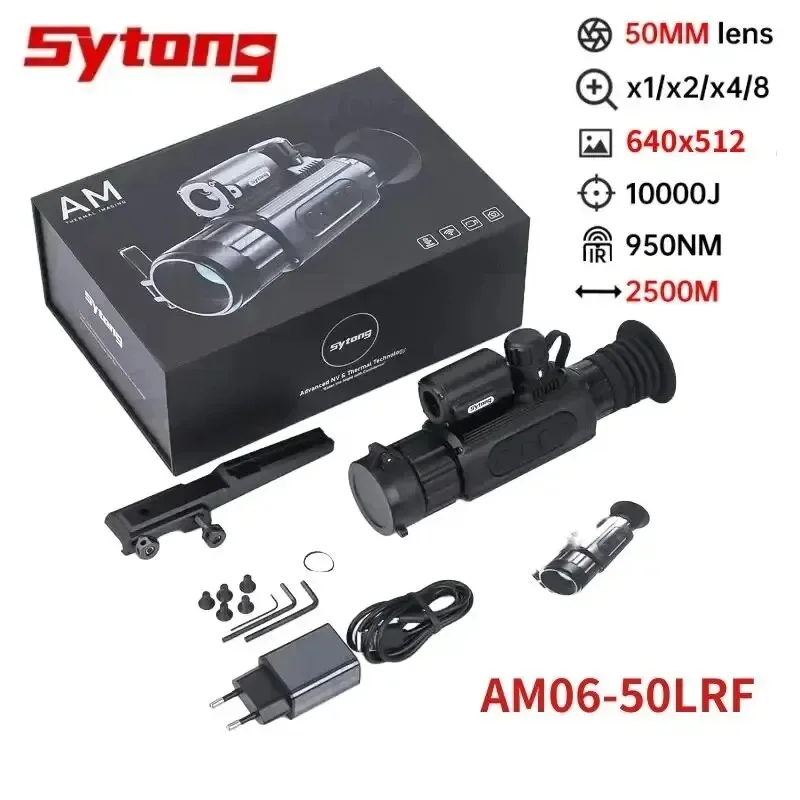 Sytong AM06-50LRF Thermal Imager Hunting with 800m Laser Rangefinder Aiming Infrared Thermal camera Monocular Riflescope Night ;
Sytong AM06-50LRF Thermal Imager Hunting with 800m Laser Rangefinder Aiming Infrared Thermal camera Monocular Riflescope Night ;
