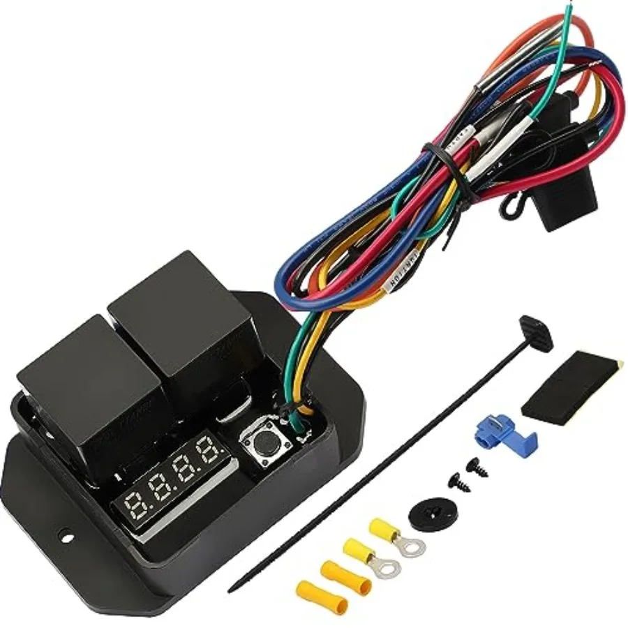 Digital Radiator Fans Controller Swith 12V and 24V Adjustable Temperature Range Digital Electric Thermatic Fan Switch Kit Part
Digital Radiator Fans Controller Swith 12V and 24V Adjustable Temperature Range Digital Electric Thermatic Fan Switch Kit Part