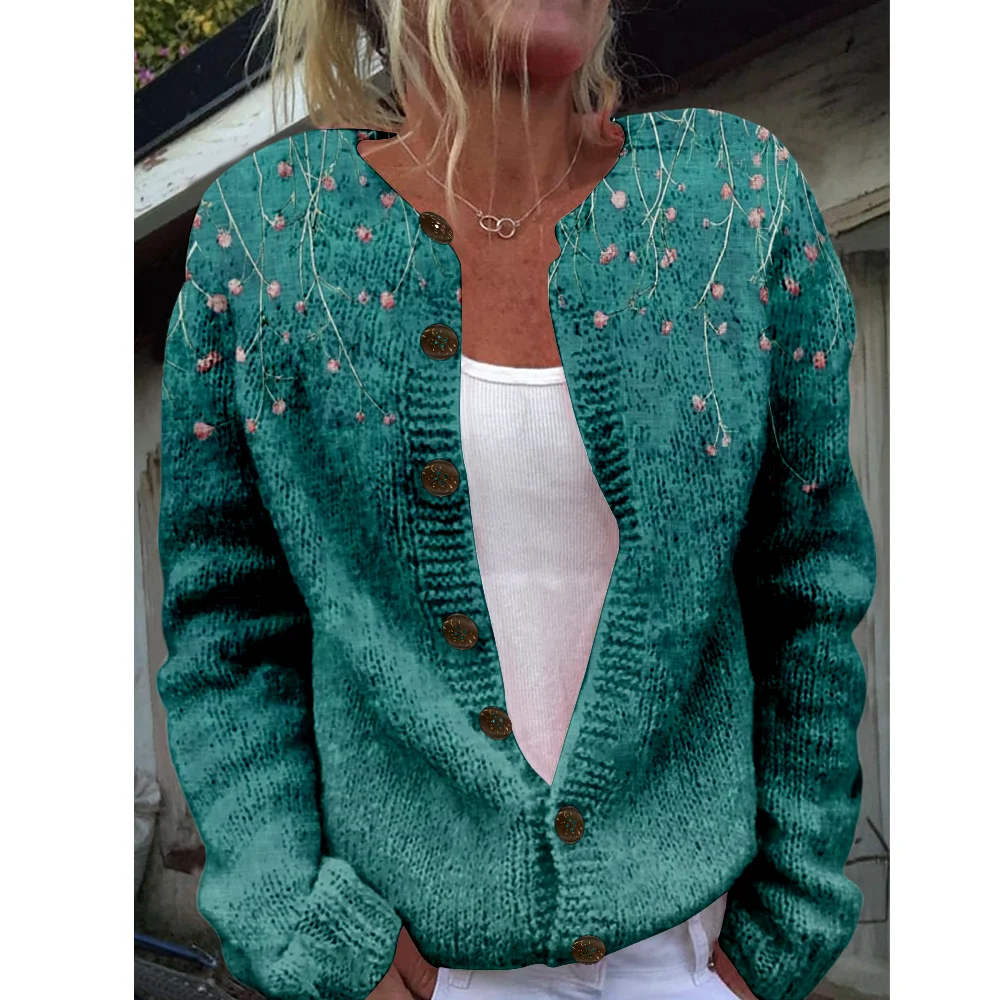 Осень-зима вязаный кардиган с цветочным принтом, уличная одежда, женские свитера, крутой вязаный топ, повседневные джемперы, модные
Осень-зима вязаный кардиган с цветочным принтом, уличная одежда, женские свитера, крутой вязаный топ, повседневные джемперы, модные