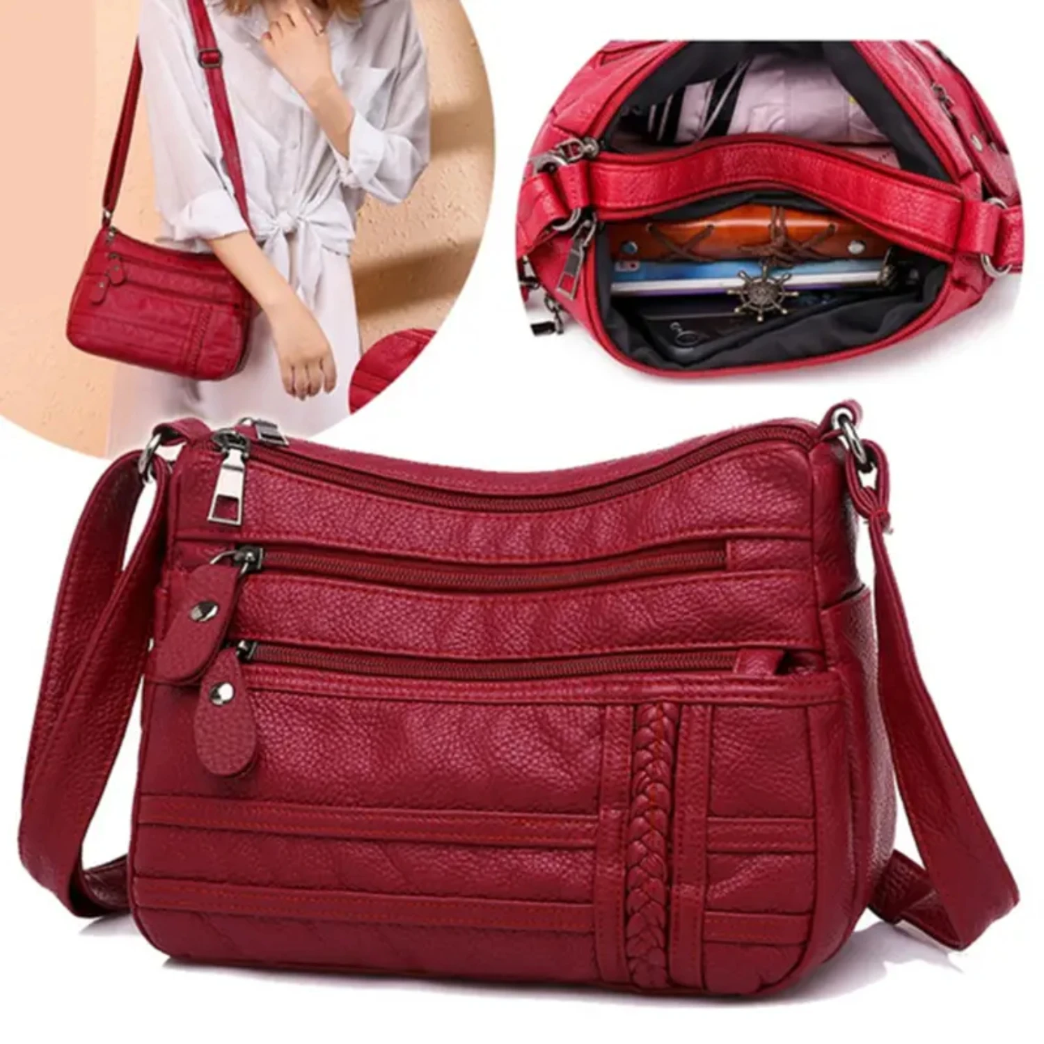 Stylish and versatile multi-layered women's crossbody shoulder bag with adjustable strap, ideal for daily use and travel. Enhanc
Stylish and versatile multi-layered women's crossbody shoulder bag with adjustable strap, ideal for daily use and travel. Enhanc