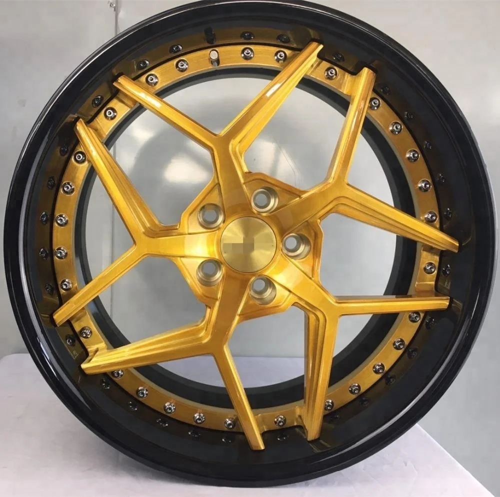 Forged Aluminum Wheels Rims Two-Piece Brushed Gold 114.3x5 Deep Lip 20-24 Inch Five Spoke Design for Fo rd for Mustang
Forged Aluminum Wheels Rims Two-Piece Brushed Gold 114.3x5 Deep Lip 20-24 Inch Five Spoke Design for Fo rd for Mustang