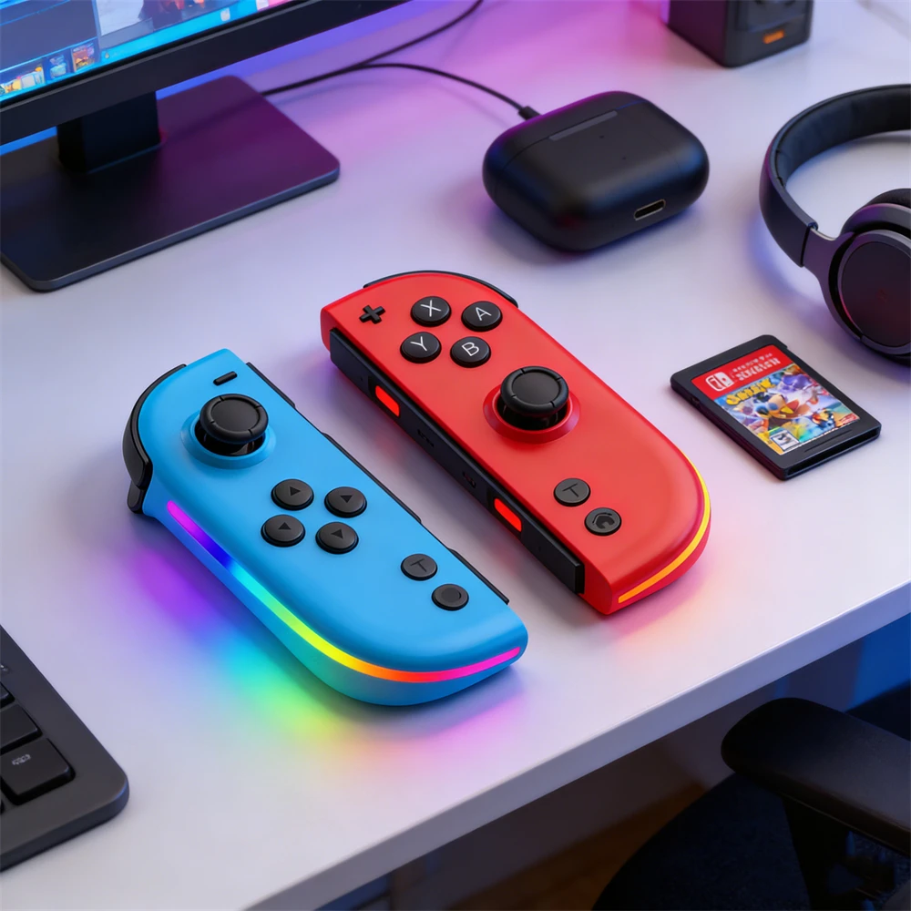 Беспроводной контроллер для Nintendo Switch NS/OLED/LITE, геймпад, джойстик, двойная вибрация, турбо-режим, дистанционное управление, 6-осевой гироскоп, L/R джойпады
Беспроводной контроллер для Nintendo Switch NS/OLED/LITE, геймпад, джойстик, двойная вибрация, турбо-режим, дистанционное управление, 6-осевой гироскоп, L/R джойпады