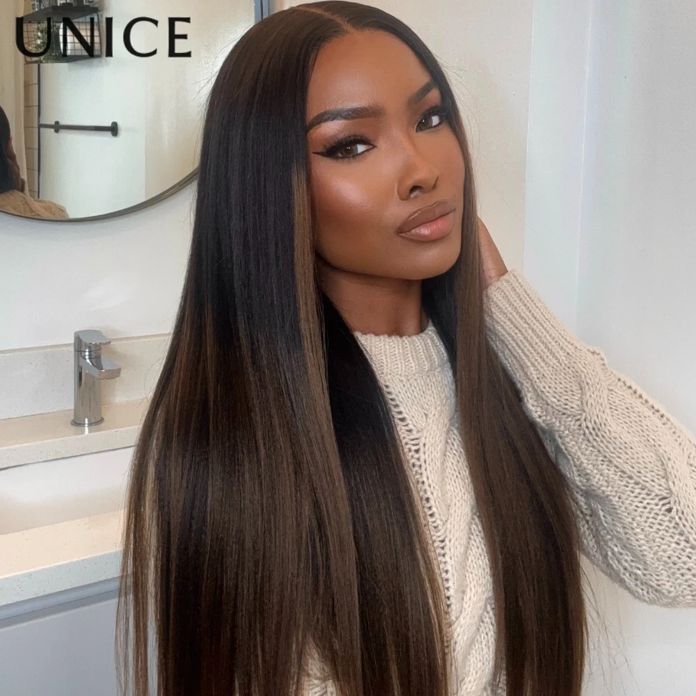 UNice Chestnut Brown Ombre Yaki Straight Human Hair Wig Pre Everything 7x5 & 13x4 Lace Glueless Wig
UNice Chestnut Brown Ombre Yaki Straight Human Hair Wig Pre Everything 7x5 & 13x4 Lace Glueless Wig